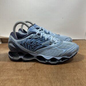 Mizuno Wave Prophecy 8 Womens Size 6 Blue Running Lace-Up Sneakers